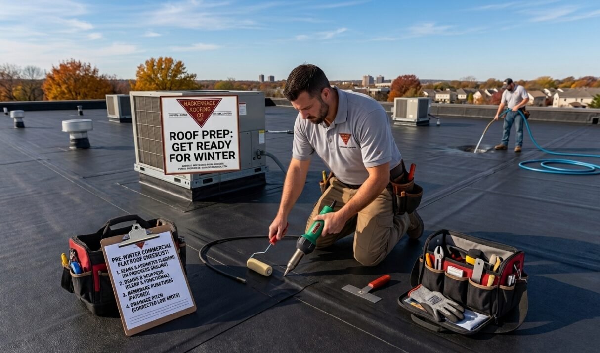 Prepare for Winter Now: Proactive Commercial Flat Roof Maintenance in the Fall/Autumn May Save You Thousands of Dollars This Winter